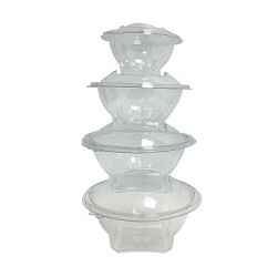 bol salade rond cristal couvercle attenant 2000mlx150