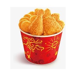 Seau en carton pour chicken wings dimension 18x1.5x14 (2.5L) x50