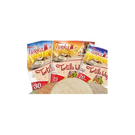 Sachet TURKA Tortillas de blé 35cm 130g 18 pièces